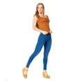 thumbnail image 2 of Blusa Escote Cuadrado Pliegues Mujer Casual Cinnamon Básica cafe EG Incógnita 330538, 2 of 5