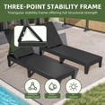 thumbnail image 5 of Uforic Outdoor Chaise Lounge Chairs Set of 2,with 4-Position Adjustable Backrest, Dark Black, 5 of 9