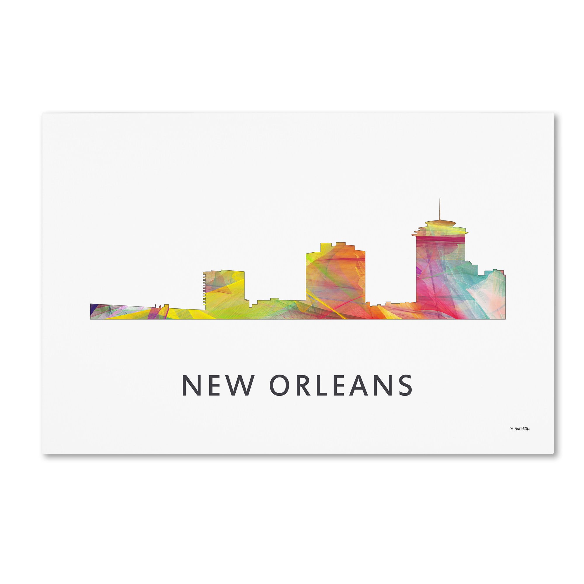 Trademark Fine Art 'New Orleans Louisiana Skyline WB-1' Canvas Art by Marlene Watson