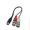 thumbnail image 2 of S-video 4pin Male Plug To Two Bnc Male Plug Y Splitter Connector Adapter Cable Cord 25cm/1.5m, 2 of 5