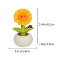 thumbnail image 3 of Sokhug Fake Sunflower, Mini Potted Artificial Sunflower, Small Fake Sunflower for Bathroom Home Shelf Decor, Low Maintenance Fake Plants, Realistic Faux Plant for Office Desk, 3 of 6