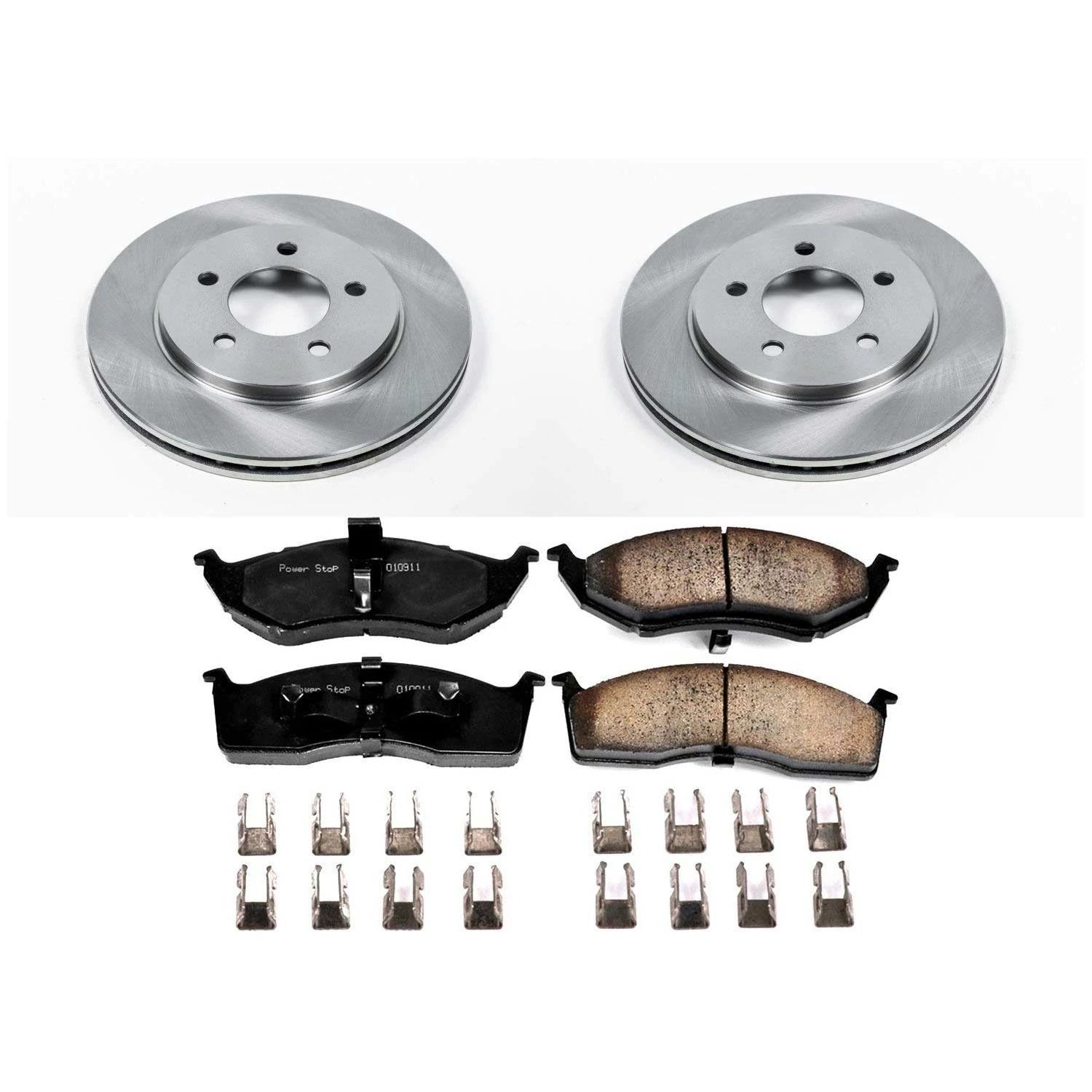 Power Stop Front Stock Replacement Brake Pad and Rotor Kit KOE2140