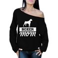 thumbnail image 1 of Awkward Styles Women's Boxer Mom Graphic Off Shoulder Tops Oversized Sweatshirt Boxer Pug Lover Gift, 1 of 4