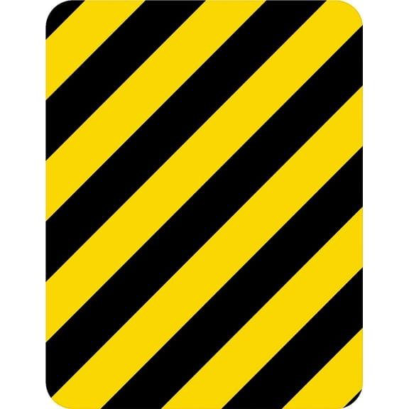 StickerTalk Yellow and Black Caution Stripes Vinyl Sticker, 10.5 inches x 13.5 inches