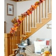 thumbnail image 5 of 2 Pack Fall Garland Maple Leaf, 5.9Ft/Piece Hanging Vine Garland Artificial Autumn Foliage Garland Thanksgiving Decor for Home Wedding Fireplace Party Christmas (Brown), 5 of 7