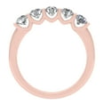 thumbnail image 3 of 1/2 Carat TW Diamond Five Stone Anniversary Band in 10k Rose Gold, 3 of 5