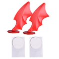 thumbnail image 3 of 2 Pcs Autocollants de Décoration pour Casque Aile Rouge, 3 of 4