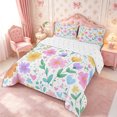 thumbnail image 3 of Manfei Watercolor Floral Leaves Full Size Comforter Sets 3-Piece,Rustic Botanical Bedding Comforter Set,1 Comforter and 2 Pillowcases,Reversible, 3 of 6