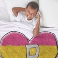thumbnail image 3 of CafePress - Large Pansexual Pride Flag Colored Heart With Symb - Soft Fleece Throw Blanket, 50"x60" for All Ages, 3 of 5