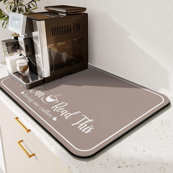 Coffee Bar Mat for Countertops 31.5inx17in,Absorbent Hide Stain Anti-Slip Cafe Bar Accessories Fit Under Coffee Machine Mat,dish drying mats for kitchen
