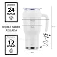 thumbnail image 4 of Termo para Café y Agua, Botella Térmica de Acero Inoxidable 40 Oz (1200 ml) WHITE, 4 of 9