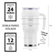 thumbnail image 4 of Termo para Café y Agua, Botella Térmica de Acero Inoxidable 40 Oz (1200 ml) WHITE, 4 of 9