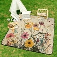 thumbnail image 6 of Bohemian Color Picnic Blanket Waterproof Outdoor Beach Blanket Hand-held Pad Suitable for Travel, Camping, Beach, Family Gatherings, 6 of 7
