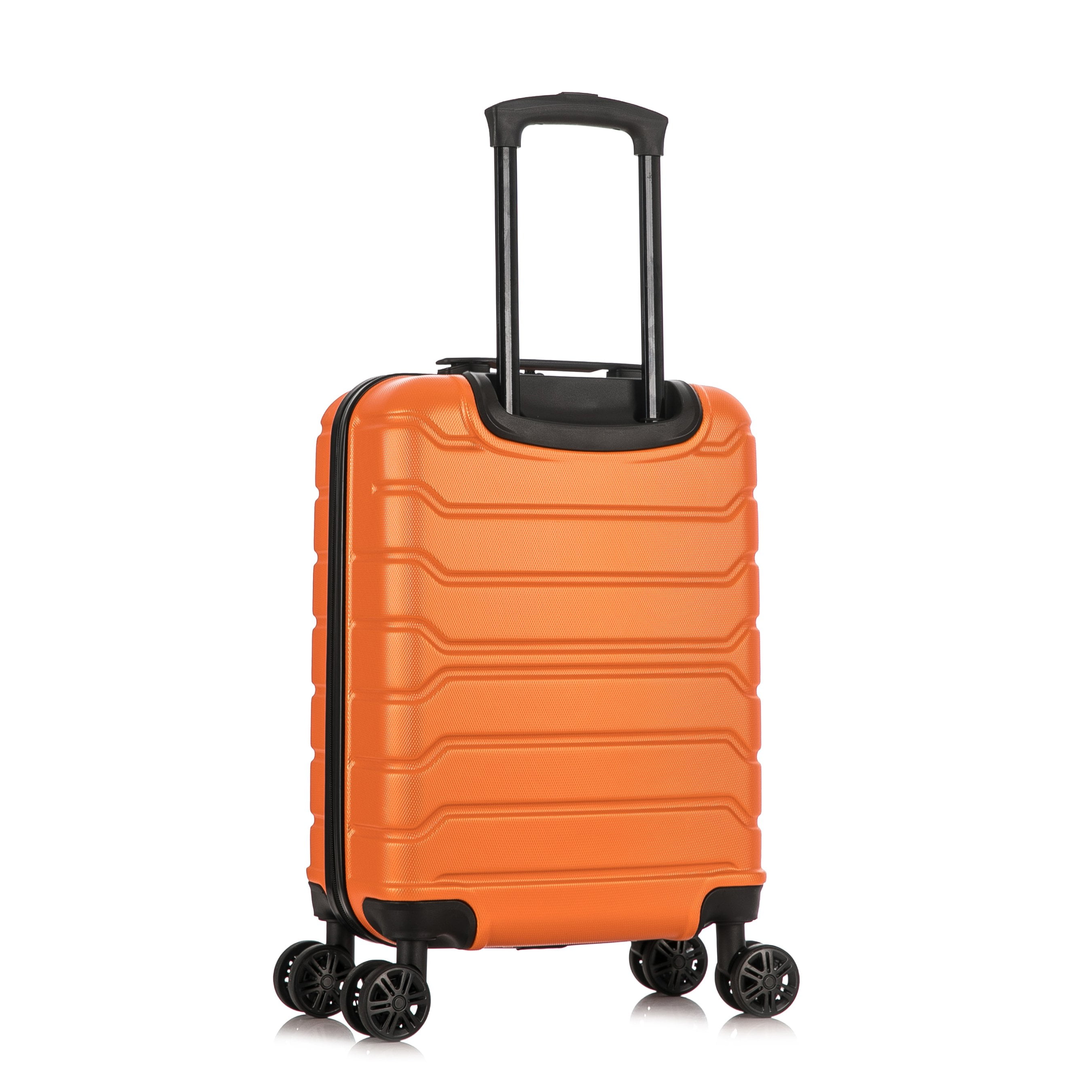 InUSA Trend 20" Hardside Lightweight Luggage with Spinner Wheels, Handle, and Trolley, Orange