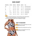 thumbnail image 3 of Cadmus Womens High Neck Swimsuit Bikini Set Cow Print Criss Cross Wrap Zipper Back Two Piece Bathing Suit, 3 of 5