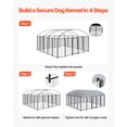 thumbnail image 6 of KFFKFF Outdoor Dog Kennel, 9.8 x 9.8 x 5.4 ft Spacious Pet Enclosure with Secure Lock, Durable Dog Cage with UV-Resistant and Waterproof Roof Cover, Sturdy Outdoor Run for Large Pets, 6 of 9