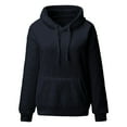 thumbnail image 4 of Warm Hoodies for Women Comdrip Women Warm Winter Top Sweatshirt Ladies Hooded Pullover Jumper Fleece Hoodie Women Navy 4XL, 4 of 4