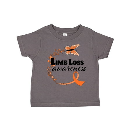 

Inktastic Limb Loss Awareness Butterfly and Orange Ribbon Gift Toddler Boy or Toddler Girl T-Shirt