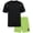 Black/Green, variant on Boys Short Sets Tagless Short Sleeve Athletic T-Shirt and Performance Shorts 2 Piece