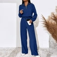 thumbnail image 4 of TAGOLD Womens Sweatsuit Sets, Women 2 Piece Outfits Sweatsuit Oversized Half Zip Sweatshirt and Long Pants Matching Lounge Set Fall Tracksuits, 4 of 5