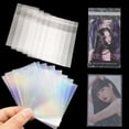 thumbnail image 2 of 50 unids/set de mangas de tarjeta láser transparente sello de la tarjeta de película holográfico protector para corea ídolo foto ygo mtg vg tarjeta, 2 of 4