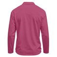 thumbnail image 6 of Hearthz Mens Polo Shirts 3 Button Placket Lapel Collar Mens Long Sleeve Tee Shirts Business Casual Mens Golf Polo Shirts Tennis Shirt Deep Red L, 6 of 6
