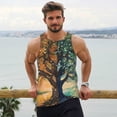 thumbnail image 6 of Pofeuu Seasonal Tree Reflection Print Men's Workout Tank Tops Sleeveless Muscle Gym Shirt Quick Dry-Large, 6 of 7