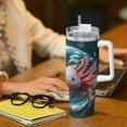thumbnail image 6 of KLL Bubbles Axolotl Fantasy Print 40oz Stainless Steel Insulated Car Cup Coffee Mug with Spillproof Lid - Keep Your Drink Hot or Cold on the Go, 6 of 8