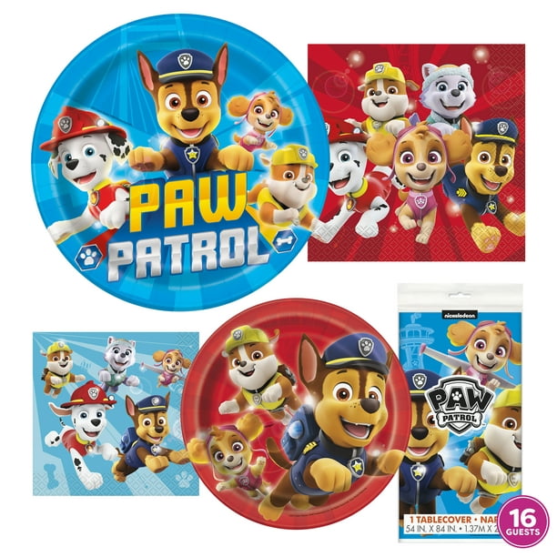 Paw Patrol Party Supplies Pack for 16 Guests With Dinner and Dessert Plates Another Dream Napkins Table Cover and an Paw Birthday Party Supplies Party Packs kiririgardenhotel.com