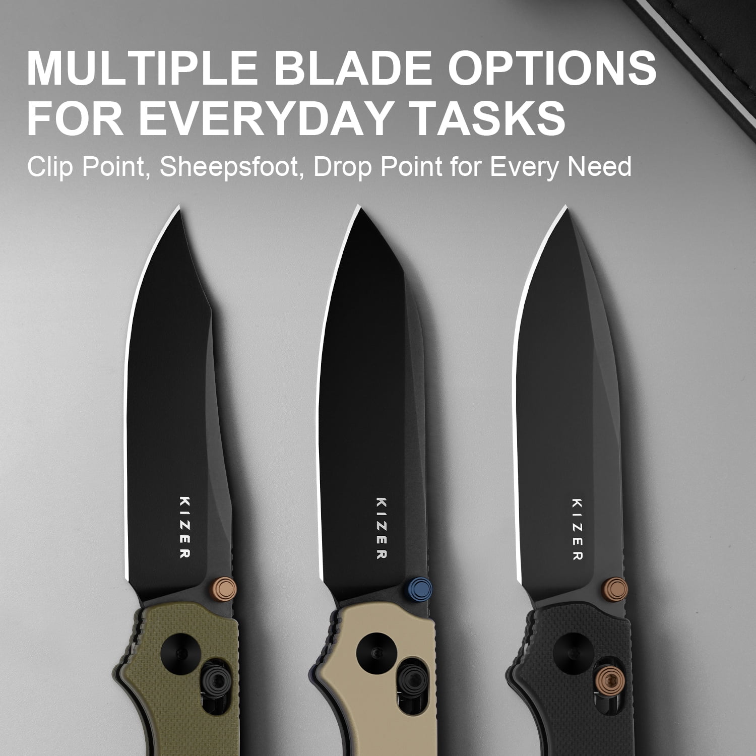 Kizer Pokiman CS EDC Folding Pocket Knife AEB-L Blade Aluminum Handle V3789A6