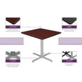 thumbnail image 4 of Regency 30 in. Small Square Breakroom Table- Mahogany Top, Chrome Legs, 4 of 5