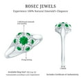 thumbnail image 4 of Rosec Jewels Vintage Inspired Emerald Ring for Women (0.50 CT, AAA Quality), 10K White Gold, US 11.00, 4 of 5