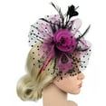 thumbnail image 4 of Bangcool Parti Fascinator Fausse Plume: Mode Fleur Fascinator Chapeau Tea Party Bandeau, 4 of 8