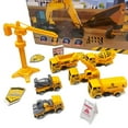 thumbnail image 5 of Loespoir 14 Pcs Pullback Construction Vehicle Set, Pull Back Toy Construction Trucks, Friction Powered Engineering Vehicles, For Kids Play, Sandbox Toys, Birthday Gifts, Imaginative Play, 5 of 9