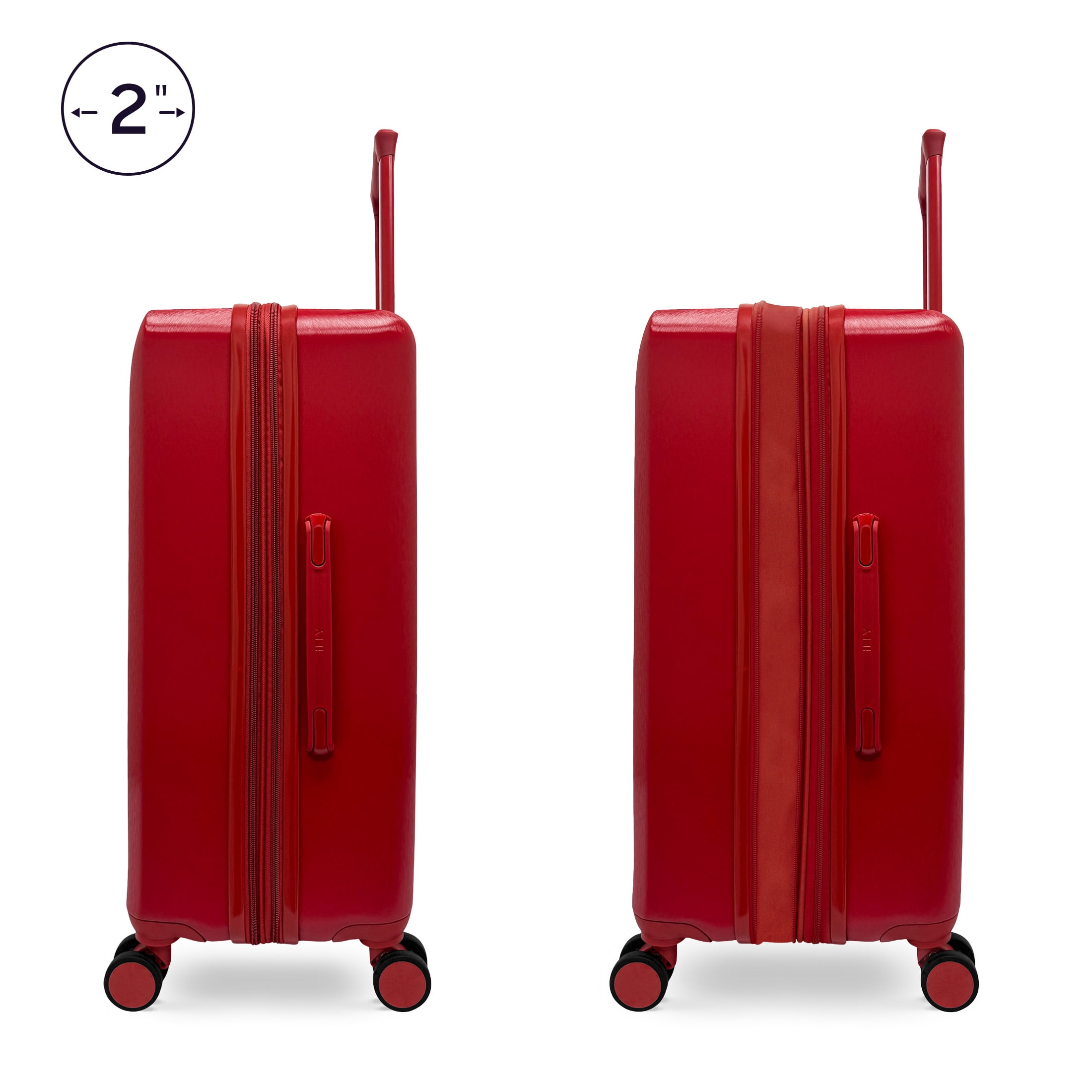 iFLY Volt 24" Expandable Hardside Spinner Checked Luggage, Red