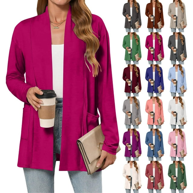 Lightweight Cardigans For Women Long Sleeve Thin Summer Cardigans Open Front Cardigan Fall Fashion Cardigan