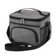 thumbnail image 1 of Bolsa térmica aislada, bolso enfriador, bolso enfriador impermeable, organizador, caja de almuerzo reutilizable para adultos, trabajo, oficina, playa, Gris BLESIY Bolso de almuerzo, 1 of 8