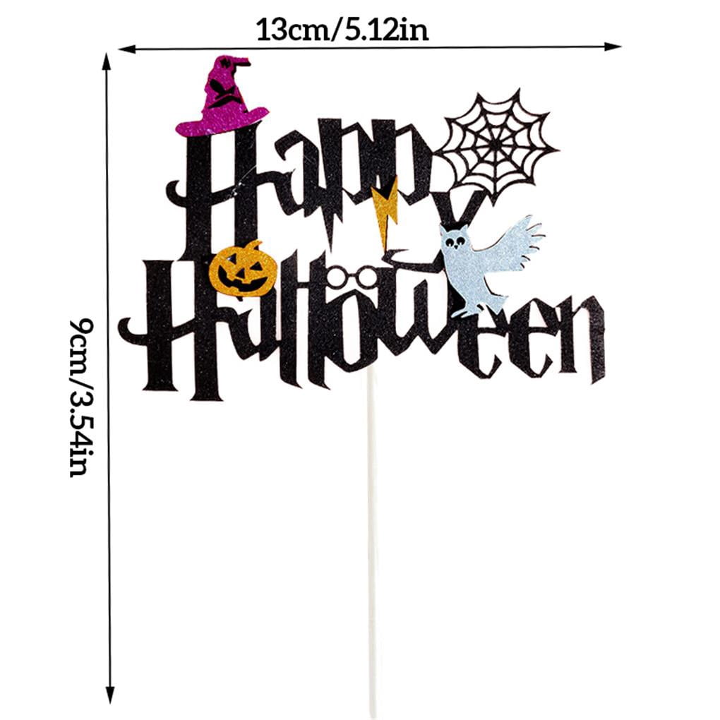 12 Toppers Halloween Pour Cupcakes Et Gâteaux - Décoration Citrouille, Sorcière, Chat Noir - Fête D'Halloween