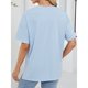 thumbnail image 4 of Camiseta de Manga Corta de Bolsillo de Cuello en V de Color Sólido, con Detalle Del Doblado de la Hendidura para el Uso Diario Y de Ocio, 4 of 8