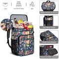 thumbnail image 5 of Aesthetic Floral Retro Botanical Garden Print Backpack Cooler - 20L High Capacity for Picnics and Outdoors, 5 of 6