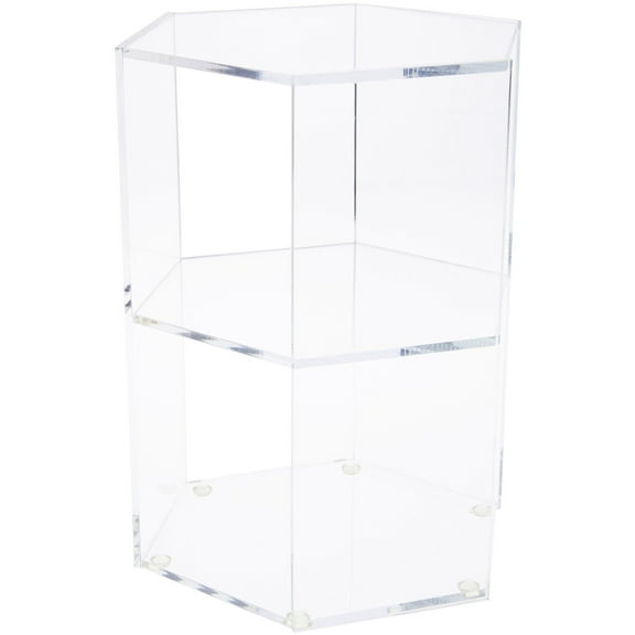 Plymor Clear Acrylic Open-Front Display Case, 1 Shelf, 12" H x 9.5" W x 8.25" D