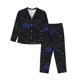thumbnail image 1 of Balery Mathematica Science Conjunto de Pijama con Estampado para Mujer, Conjunto de Dos Piezas con Manga Larga, Ropa de Dormir Suave con Bolsillos, Pijamas Cómodos-Large, 1 of 7