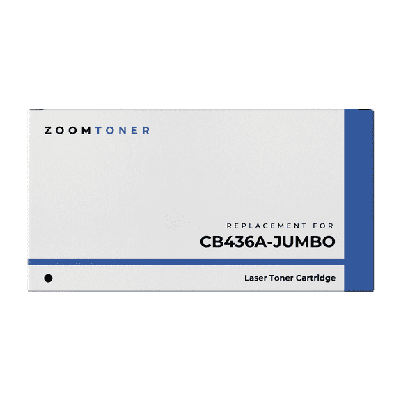 Zoomtoner Compatible with HP CB436A-JUMBO Laser Toner Cartridge - High Yield - Black