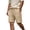 Shorts-Khaki, variant on HappyYEE Men’s Elastic Waist Cargo Shorts, Loose Bermuda Shorts with Multi Pockets, Casual Outdoor Sports Bottoms XL