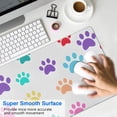 thumbnail image 4 of Long Mouse Pads for Desk,Colorful Dog Paw Footprint Desk Mats on Top Of Desks, Desk Mouse Pad Extra Large with 3mm Non-Slip Base and Stitched Edge for Gaming,Office,Work,Home 35.4"x15.7", 4 of 6