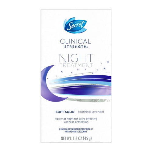 Secret Clinical Strength Soft Solid Antiperspirant and Deodorant, Night