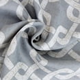thumbnail image 2 of 84â€ Silver Interlock Pattern Window Curtain Panel, 2 of 3