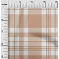 thumbnail image 2 of oneOone Cotton Flex Light Brown Fabric Check Craft Projects Decor Fabric Printed By The Yard 40 Inch Wide, 2 of 4