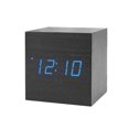 thumbnail image 1 of Reloj despertador digital, negro cuadrado con números azules Afortunado Sencillez, 1 of 3