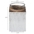 thumbnail image 2 of IH Casa Decor White Wooden Tealight Candle Holder With Rope 4.75", 2 of 4
